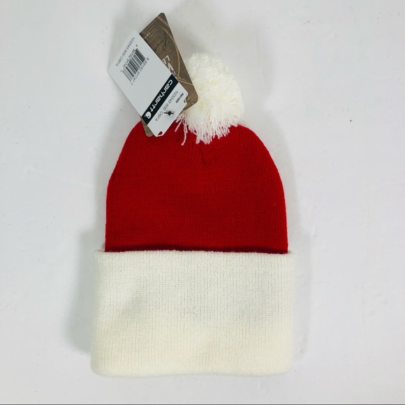 carhartt lookout pom pom hat red